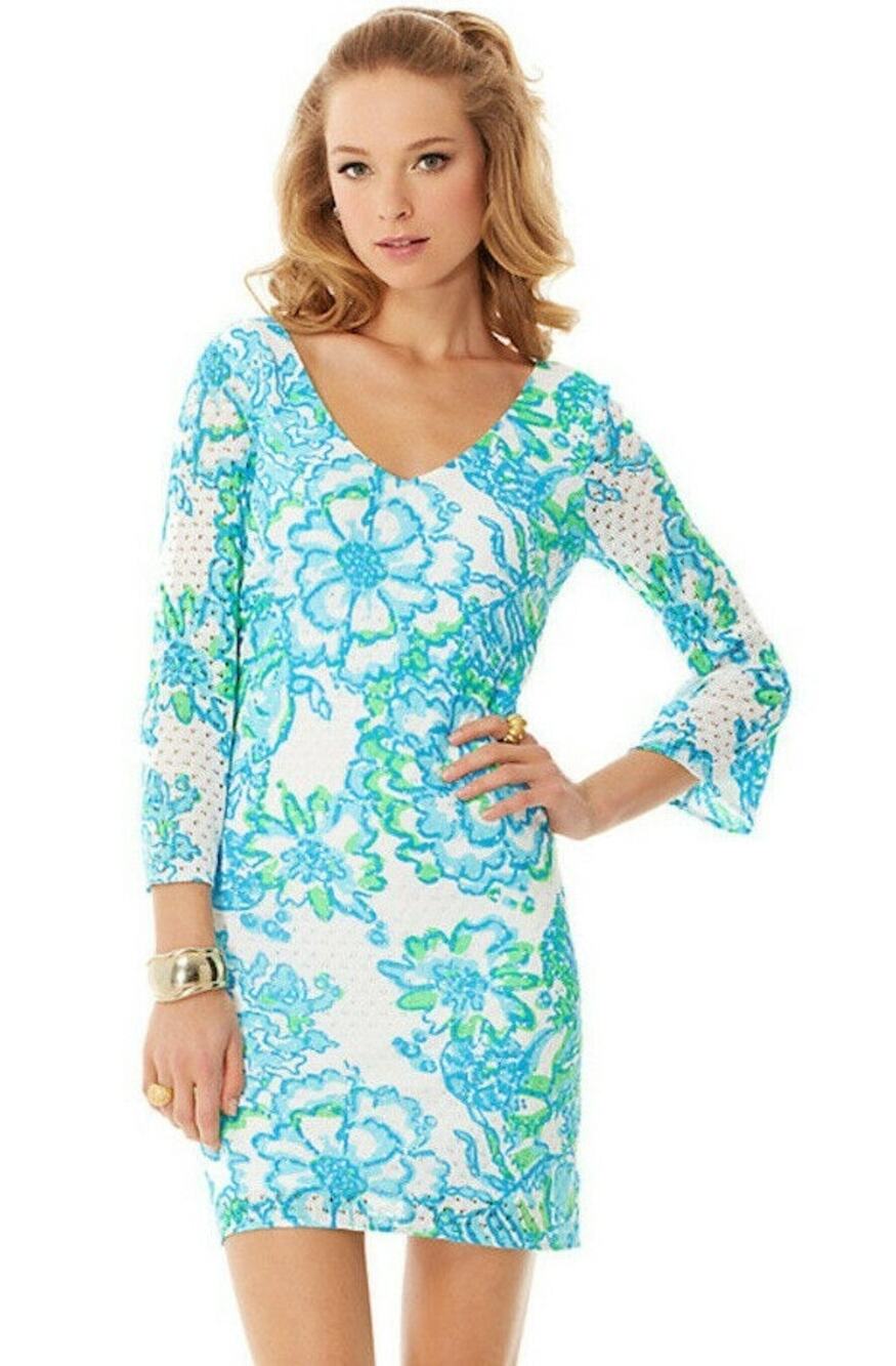 Lilly Pulitzer Alden Crochet Lace Tunic Dress Northeast Hahbah Size Small